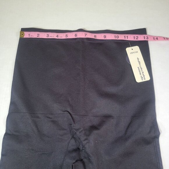 Empetua Black High Waisted Shaping Capri Leggings #42024 Size L - Picture 3 of 5